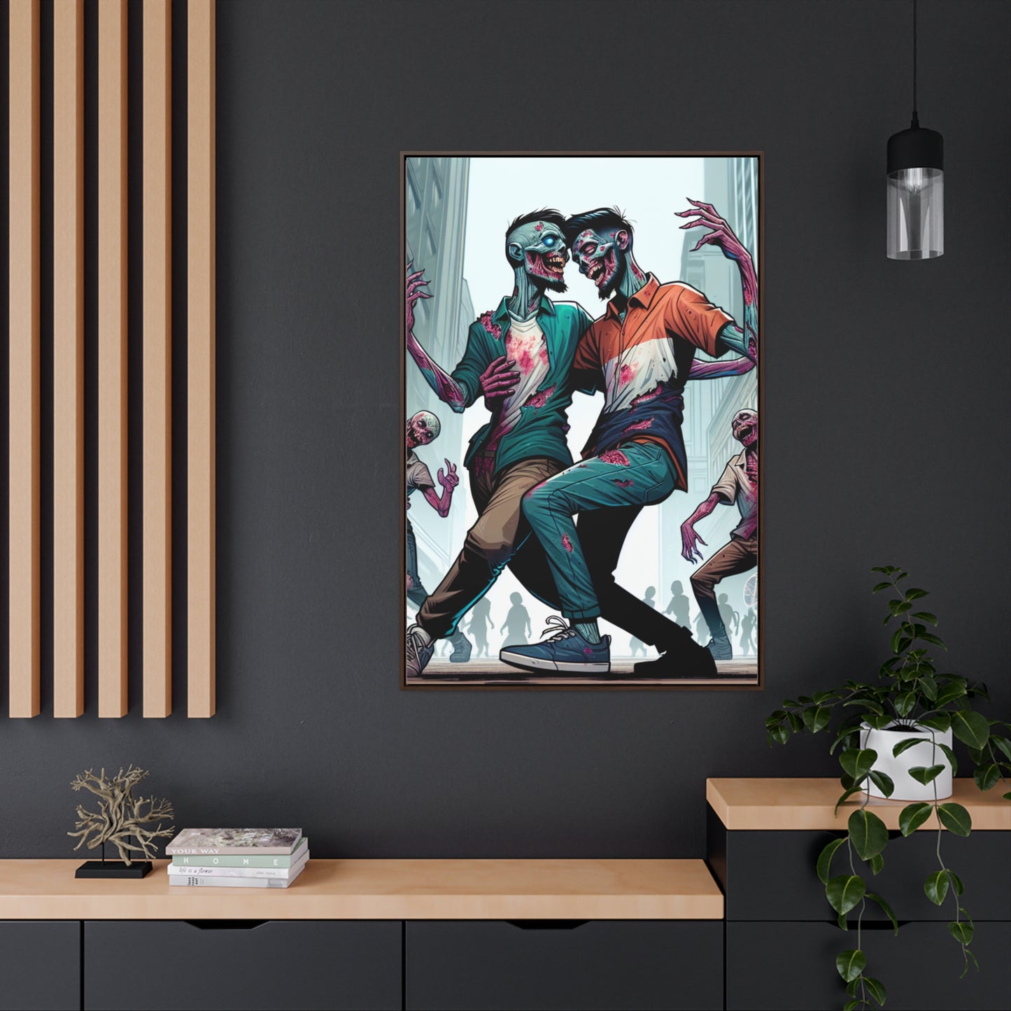 LOVE CONQUERS ALL | Vertical Framed Canvas