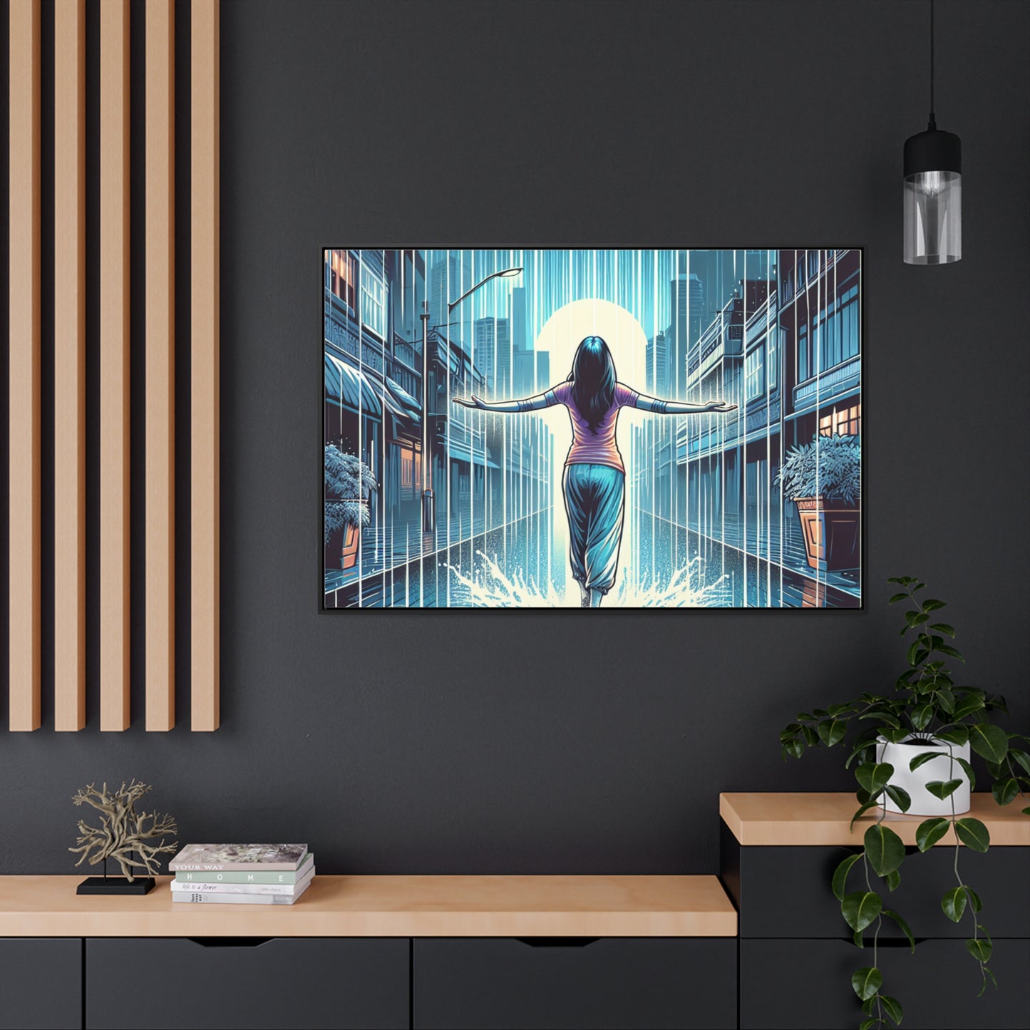 EMBRACE THE STORM | Horizontal Framed Canvas