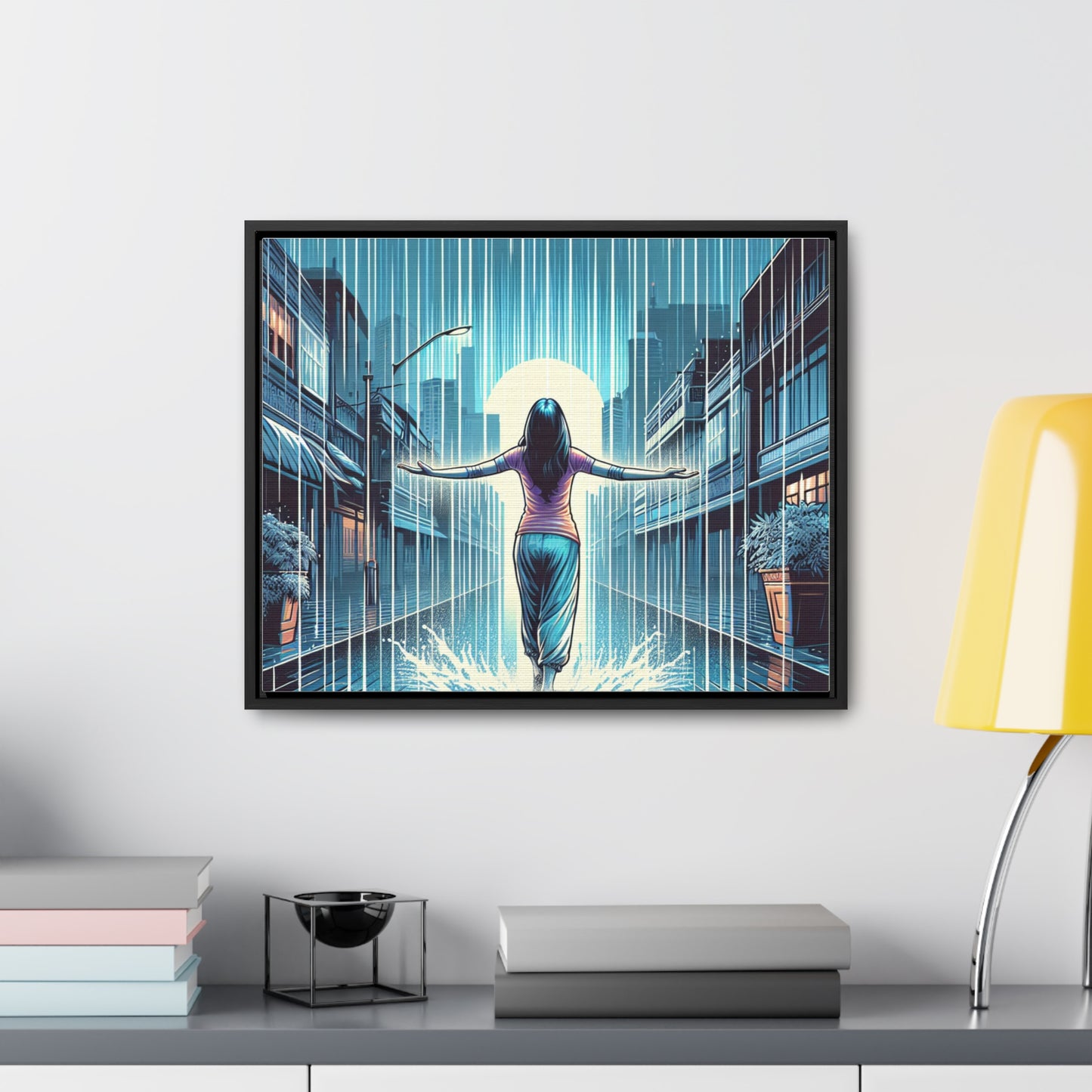 EMBRACE THE STORM | Horizontal Framed Canvas