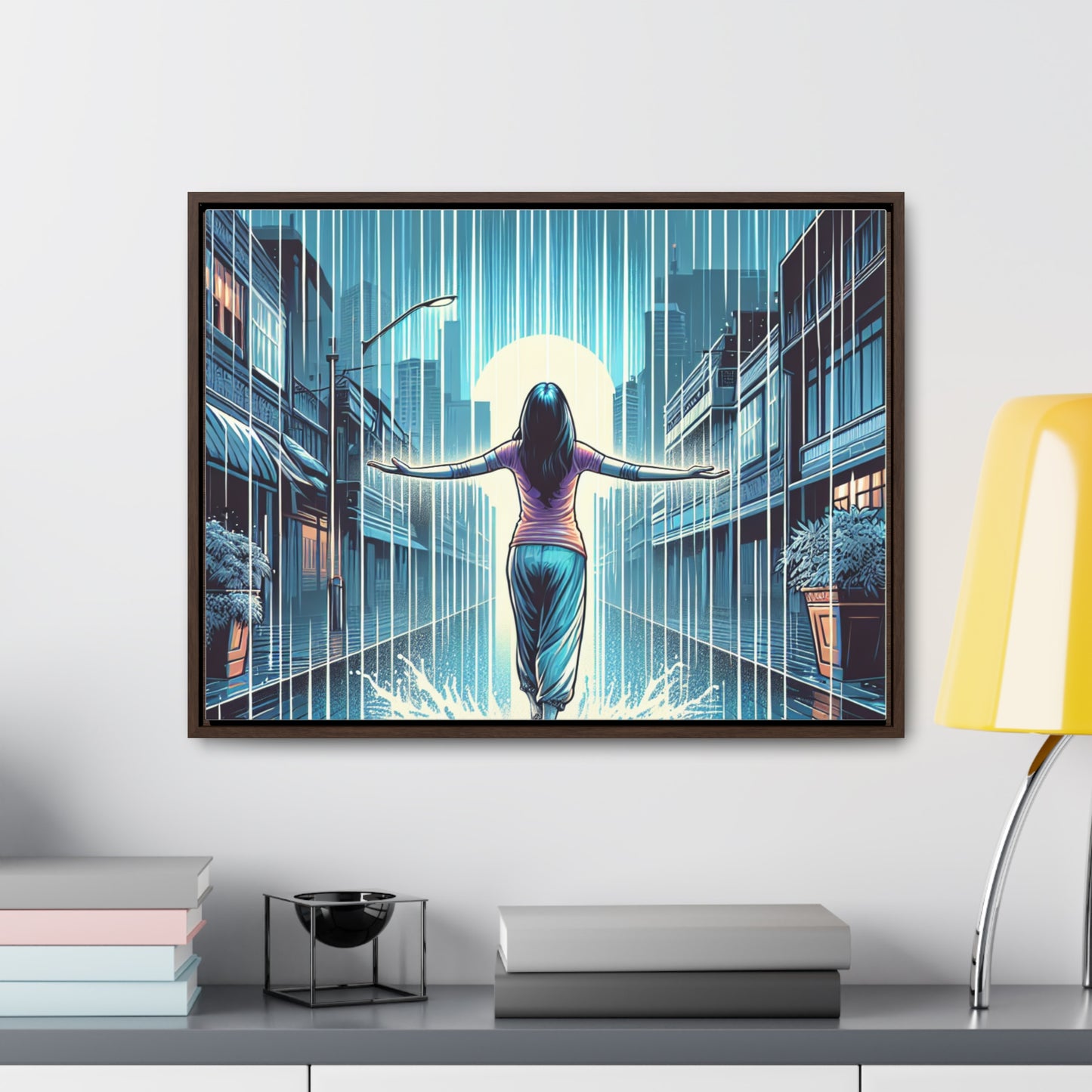 EMBRACE THE STORM | Horizontal Framed Canvas