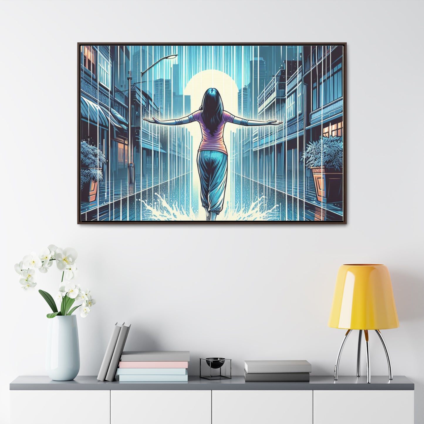 EMBRACE THE STORM | Horizontal Framed Canvas