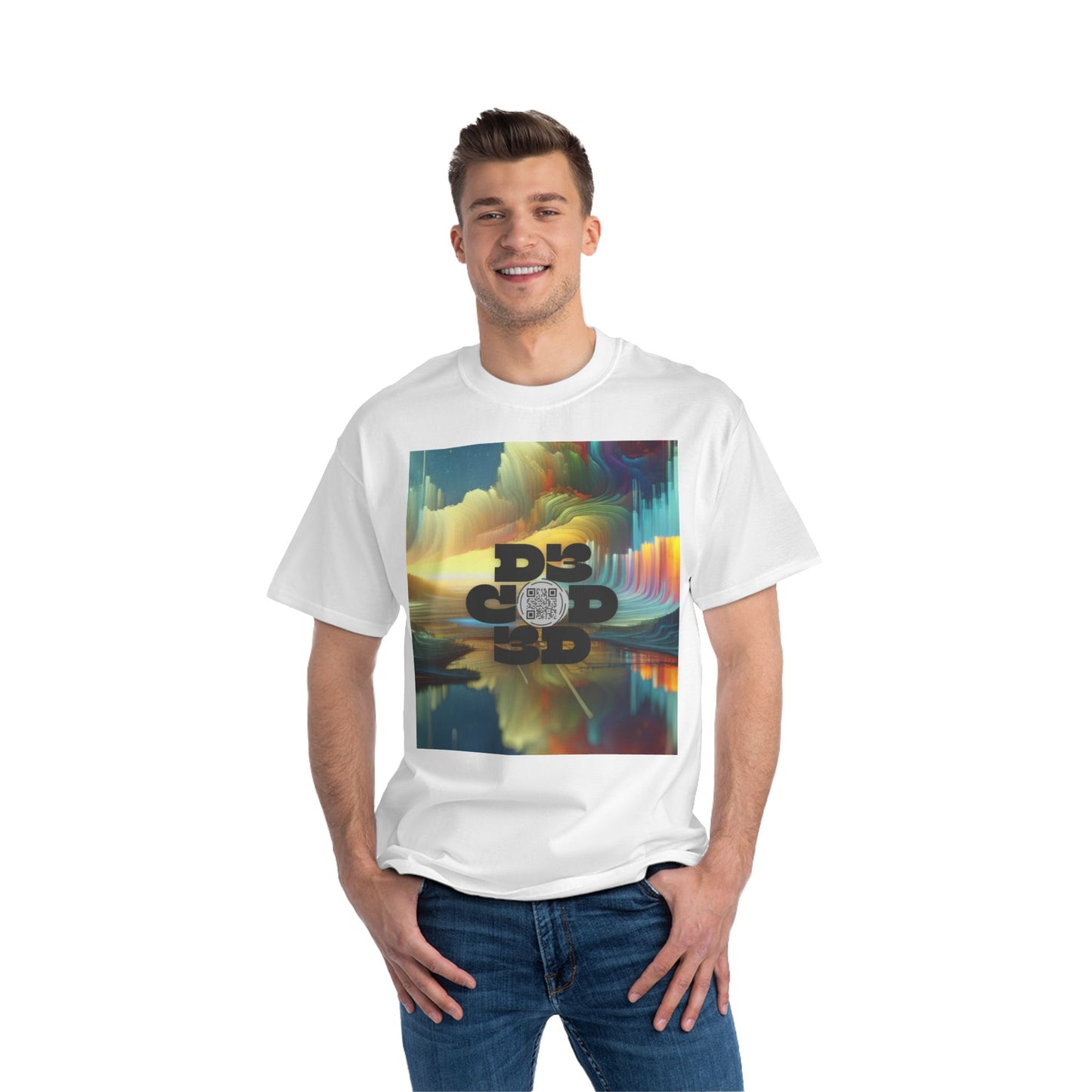 ENCODED | JOURNEY TO THE UNKNOWN | Unisex Beefy-T® short-sleeve T-shirt