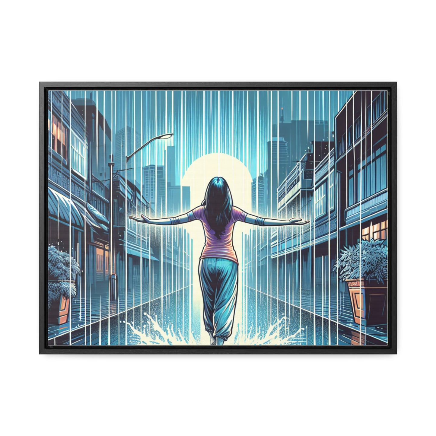 EMBRACE THE STORM | Horizontal Framed Canvas