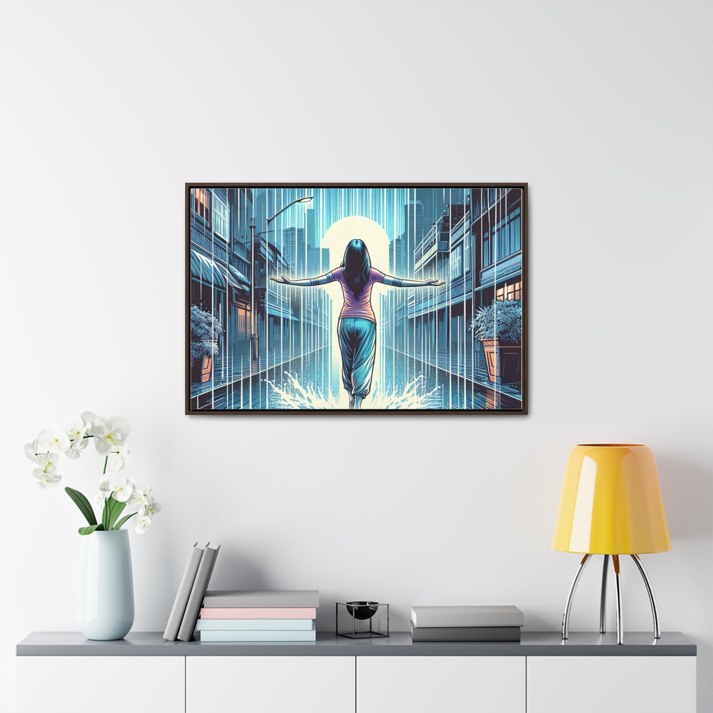 EMBRACE THE STORM | Horizontal Framed Canvas