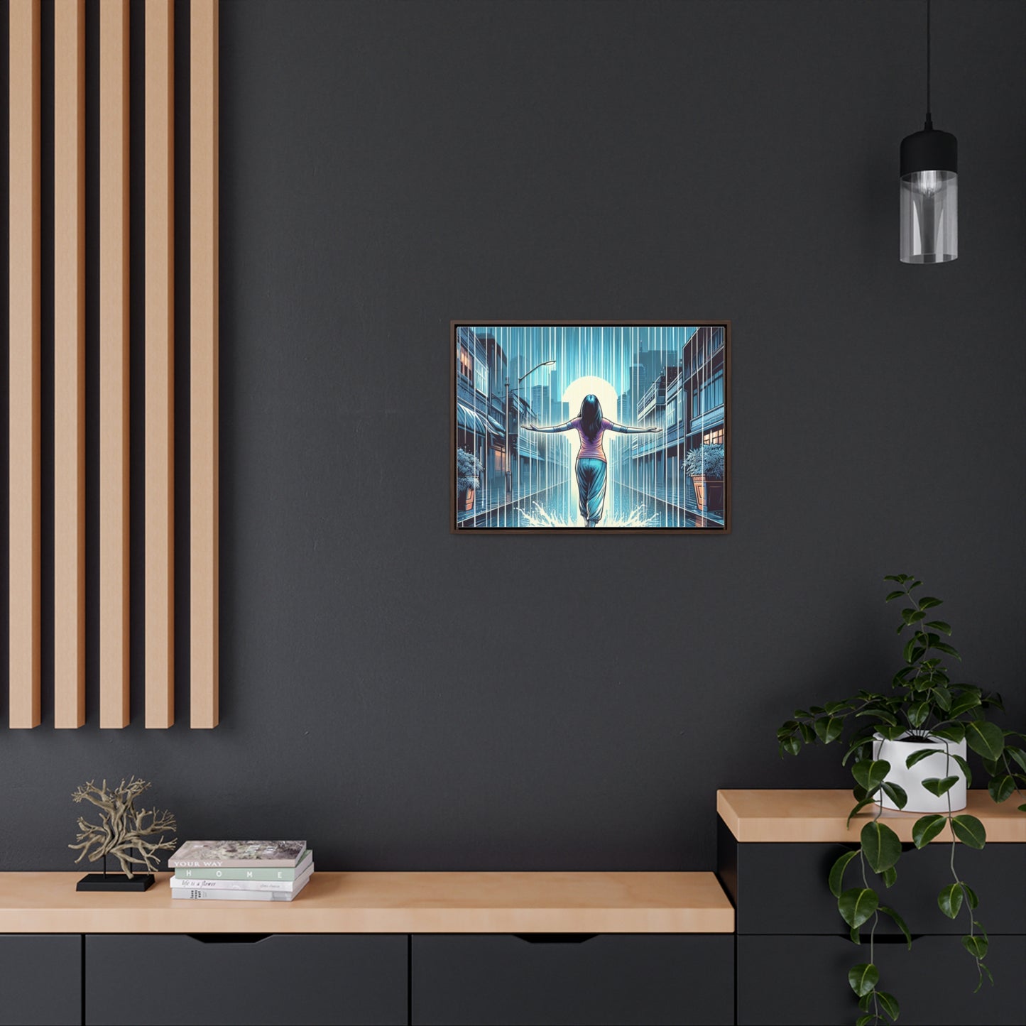 EMBRACE THE STORM | Horizontal Framed Canvas