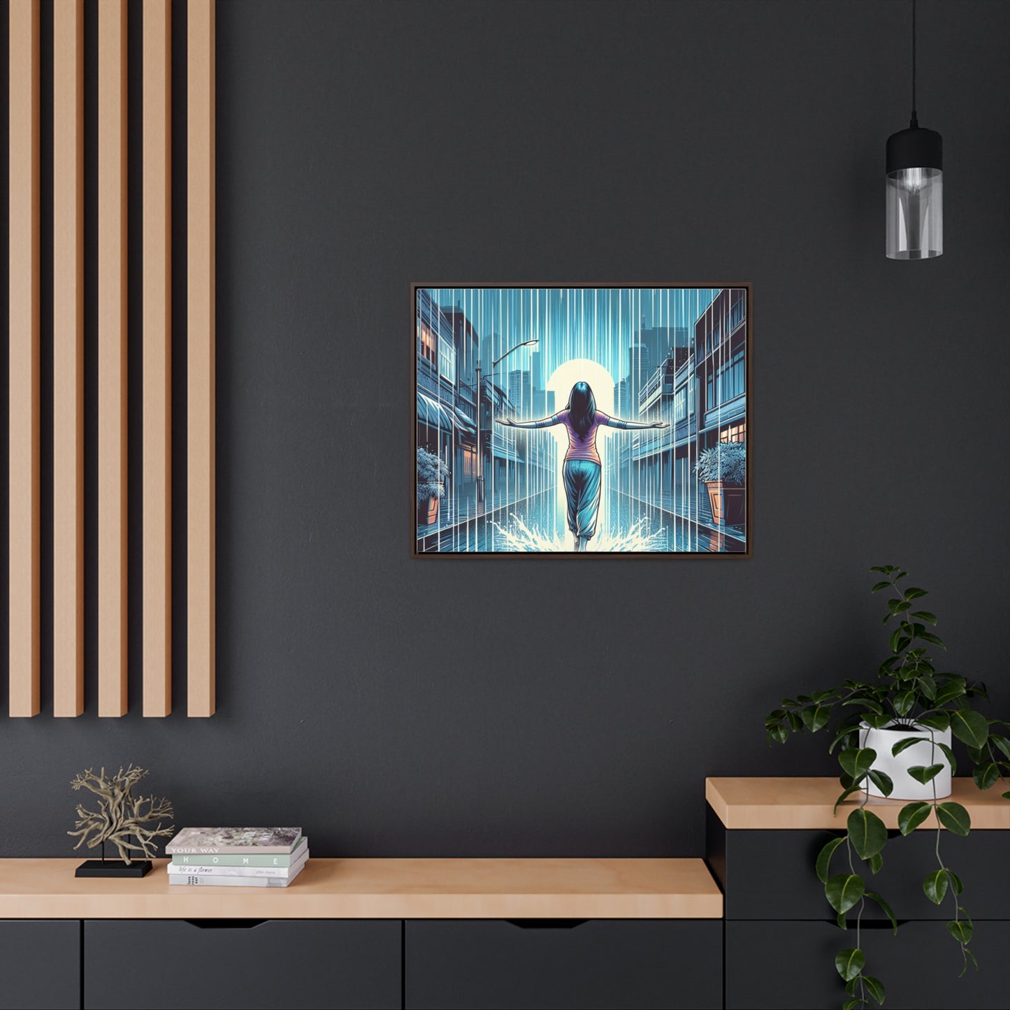 EMBRACE THE STORM | Horizontal Framed Canvas