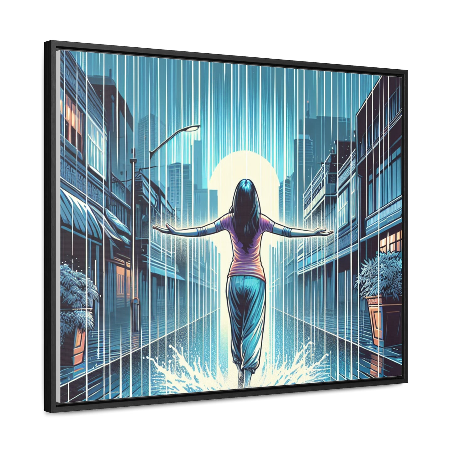 EMBRACE THE STORM | Horizontal Framed Canvas