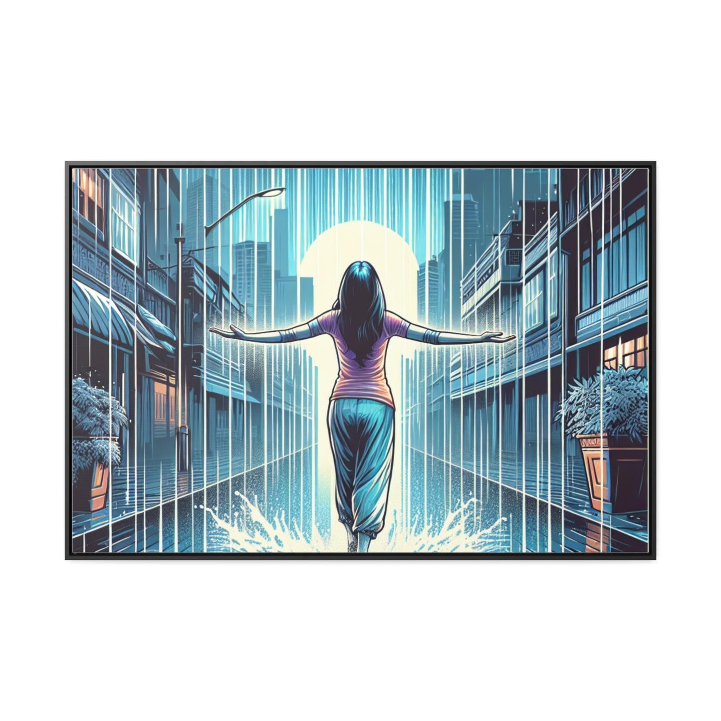 EMBRACE THE STORM | Horizontal Framed Canvas