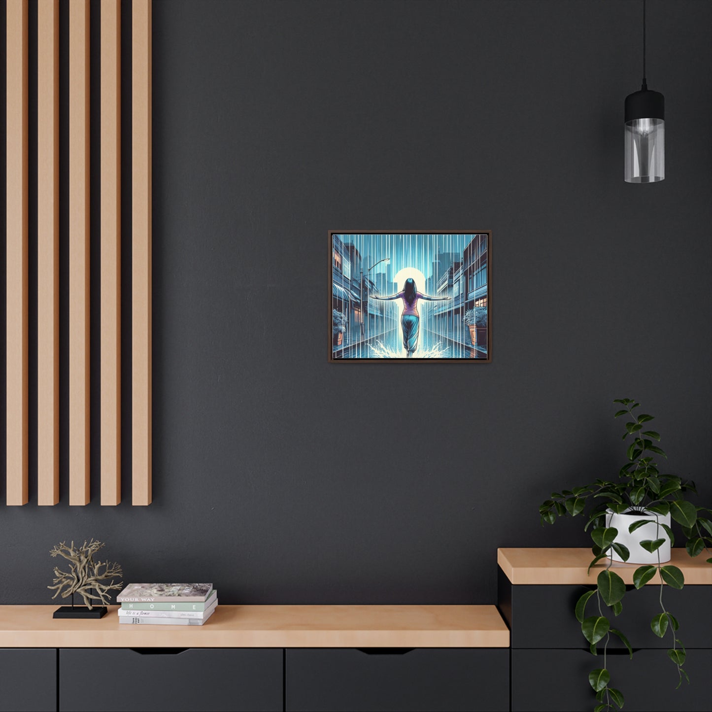 EMBRACE THE STORM | Horizontal Framed Canvas