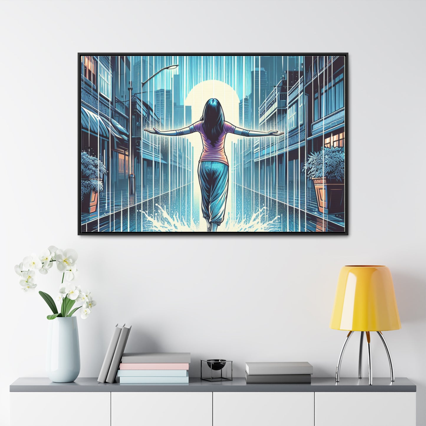 EMBRACE THE STORM | Horizontal Framed Canvas