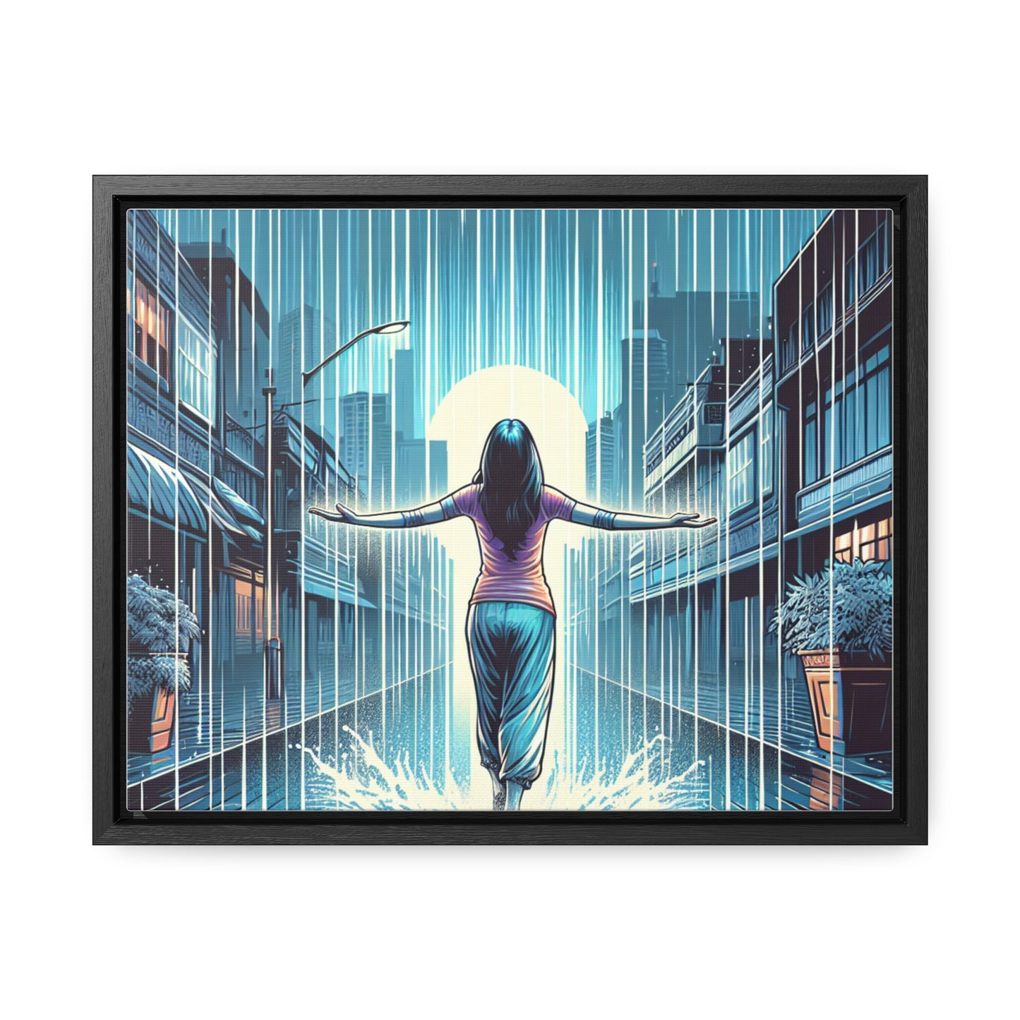 EMBRACE THE STORM | Horizontal Framed Canvas