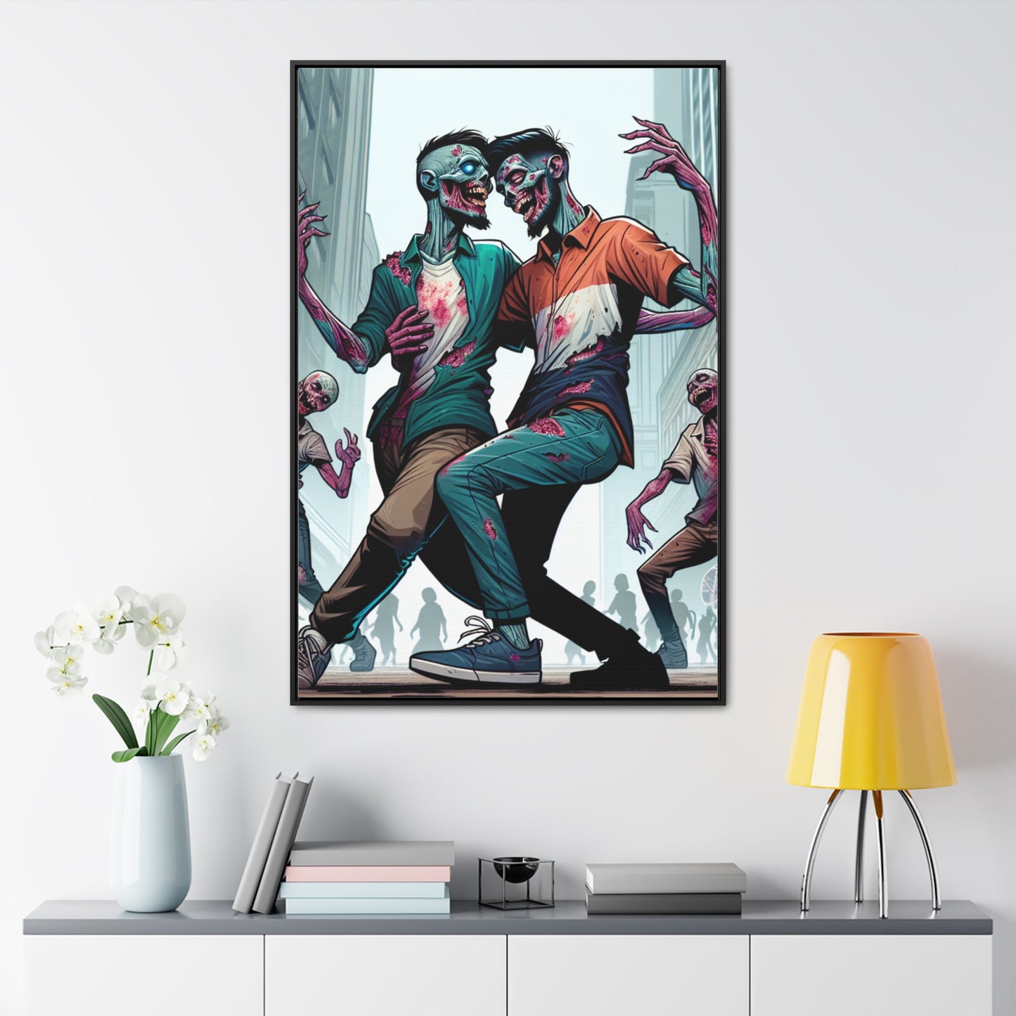 LOVE CONQUERS ALL | Vertical Framed Canvas