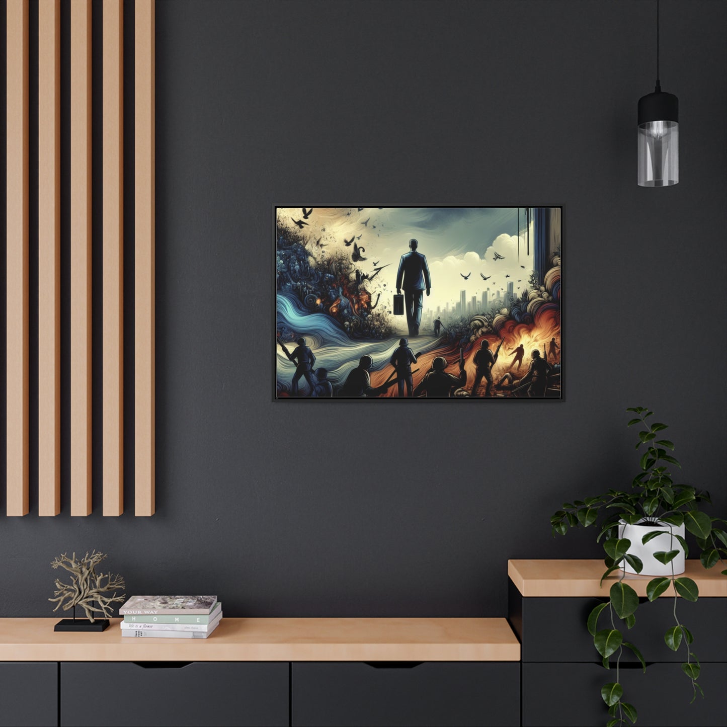 FEAR NO EVIL | Horizontal Framed Canvas