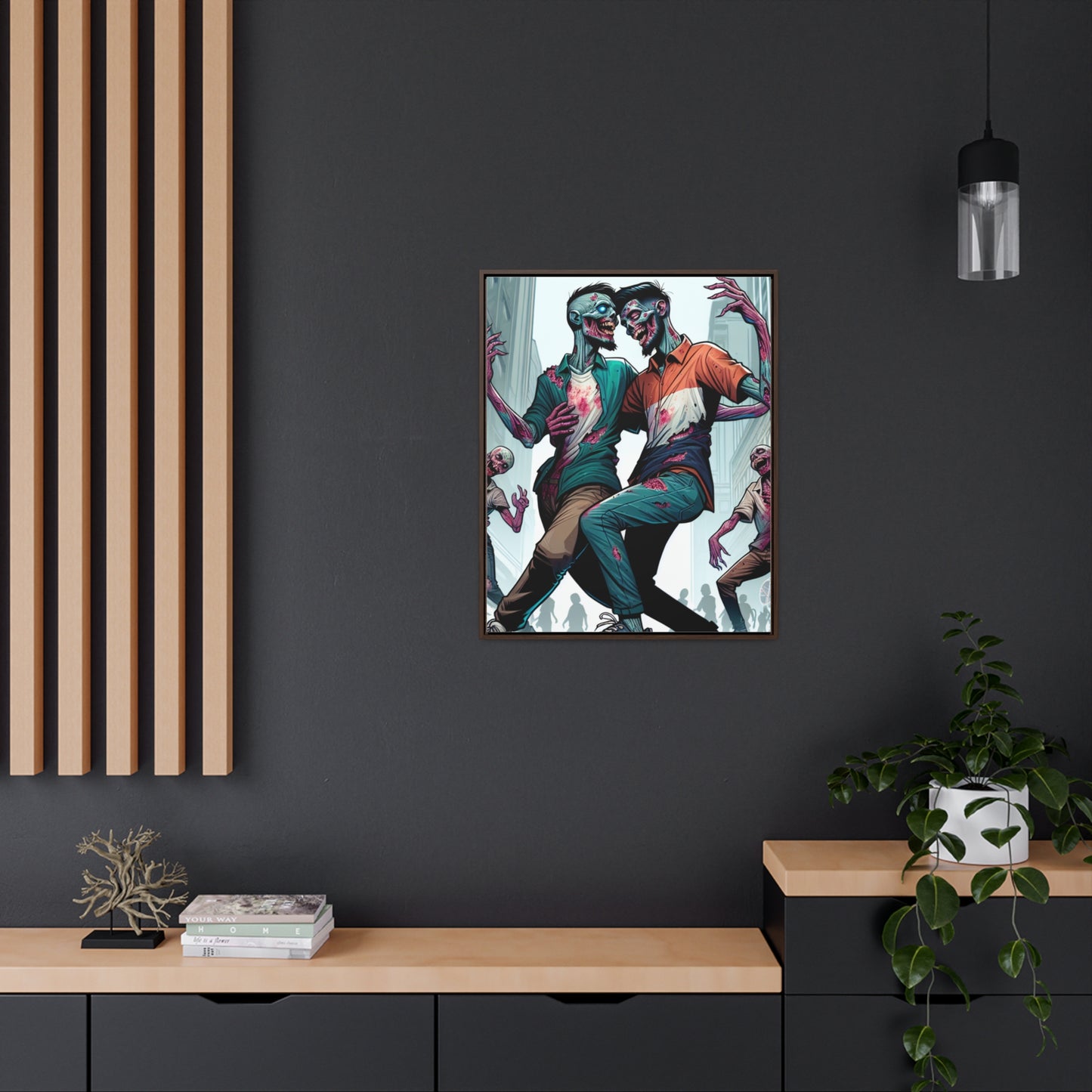 LOVE CONQUERS ALL | Vertical Framed Canvas