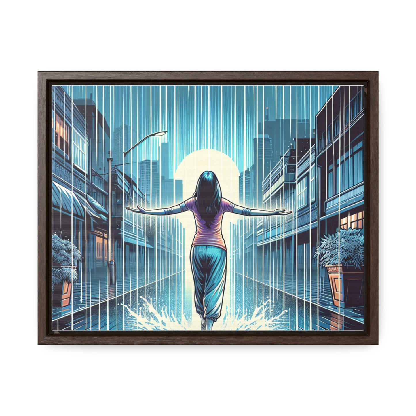 EMBRACE THE STORM | Horizontal Framed Canvas