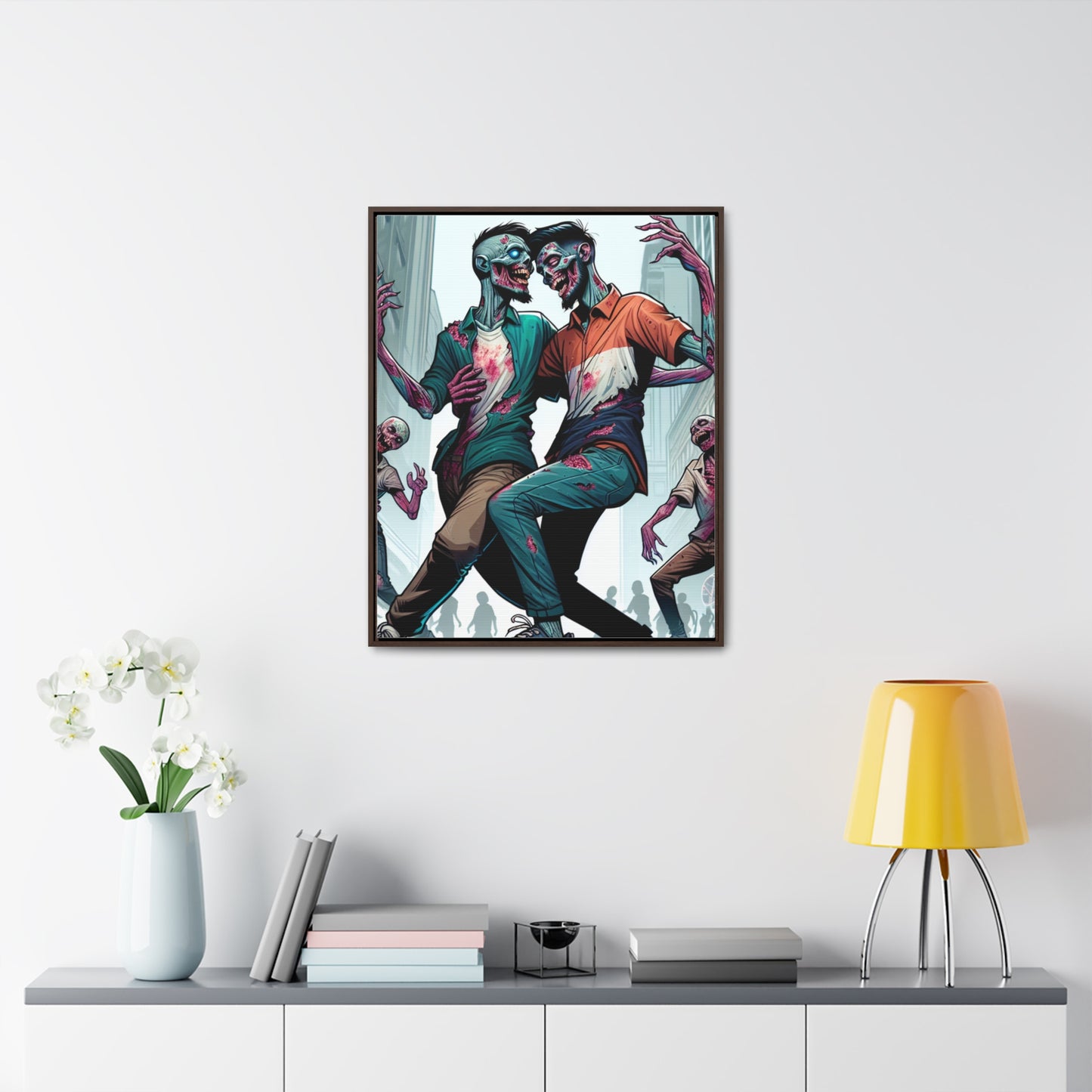 LOVE CONQUERS ALL | Vertical Framed Canvas