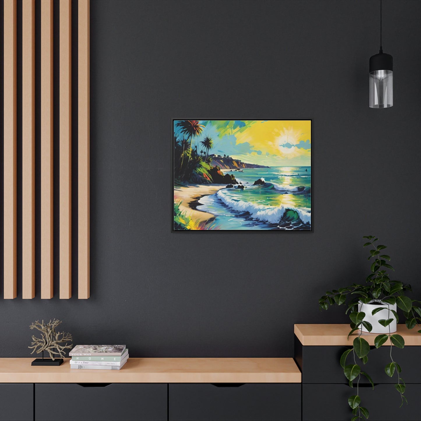 FIND YOUR HAPPY PLACE | Horizontal Framed Canvas