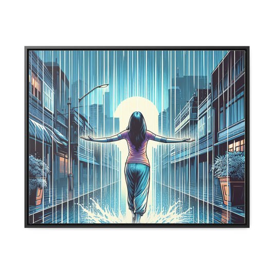 EMBRACE THE STORM | Horizontal Framed Canvas