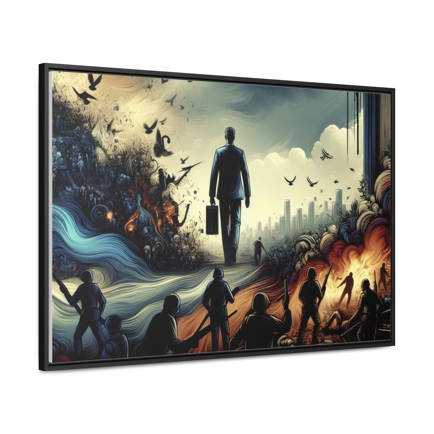 FEAR NO EVIL | Horizontal Framed Canvas