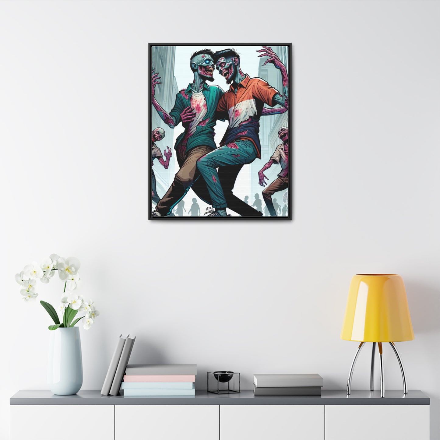 LOVE CONQUERS ALL | Vertical Framed Canvas