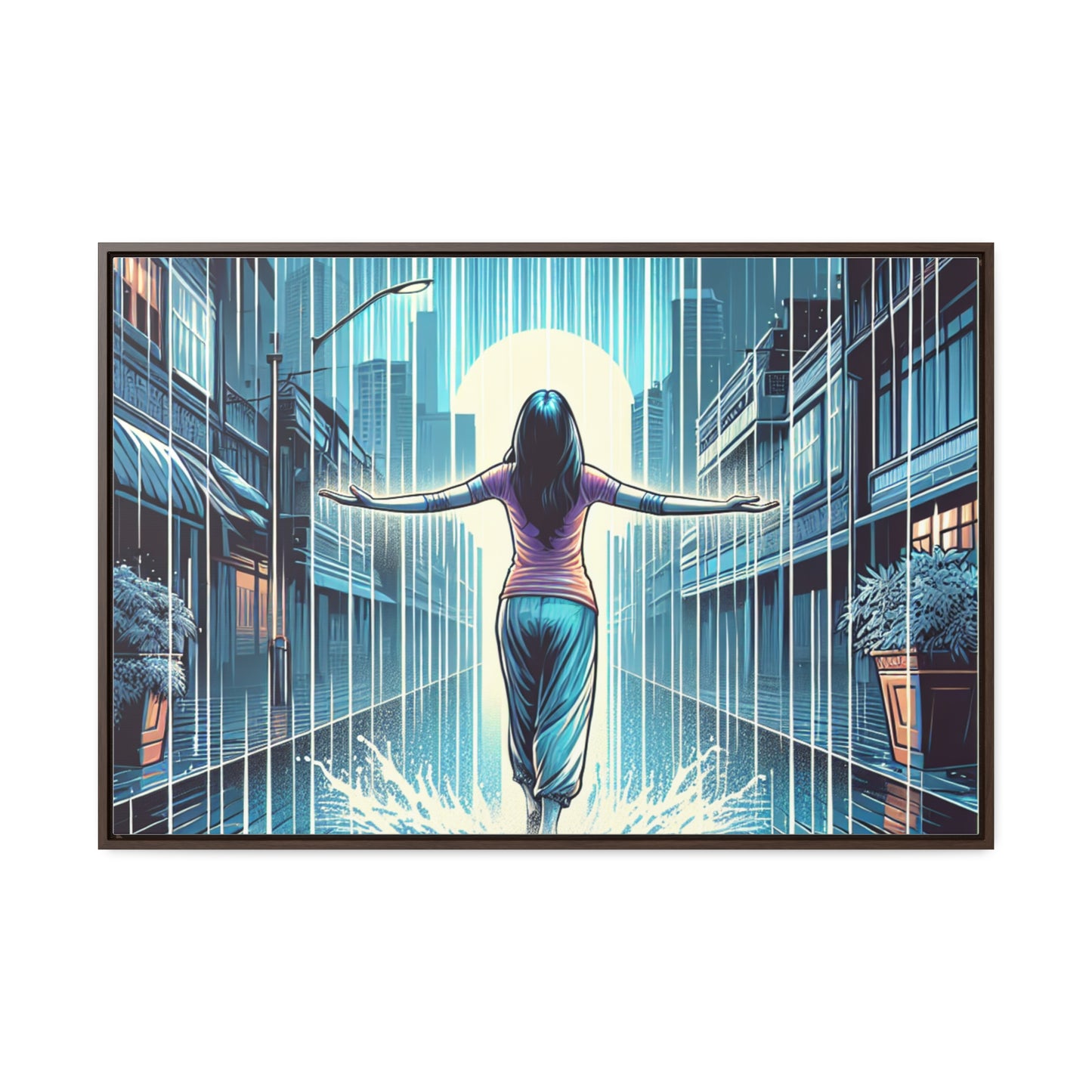 EMBRACE THE STORM | Horizontal Framed Canvas