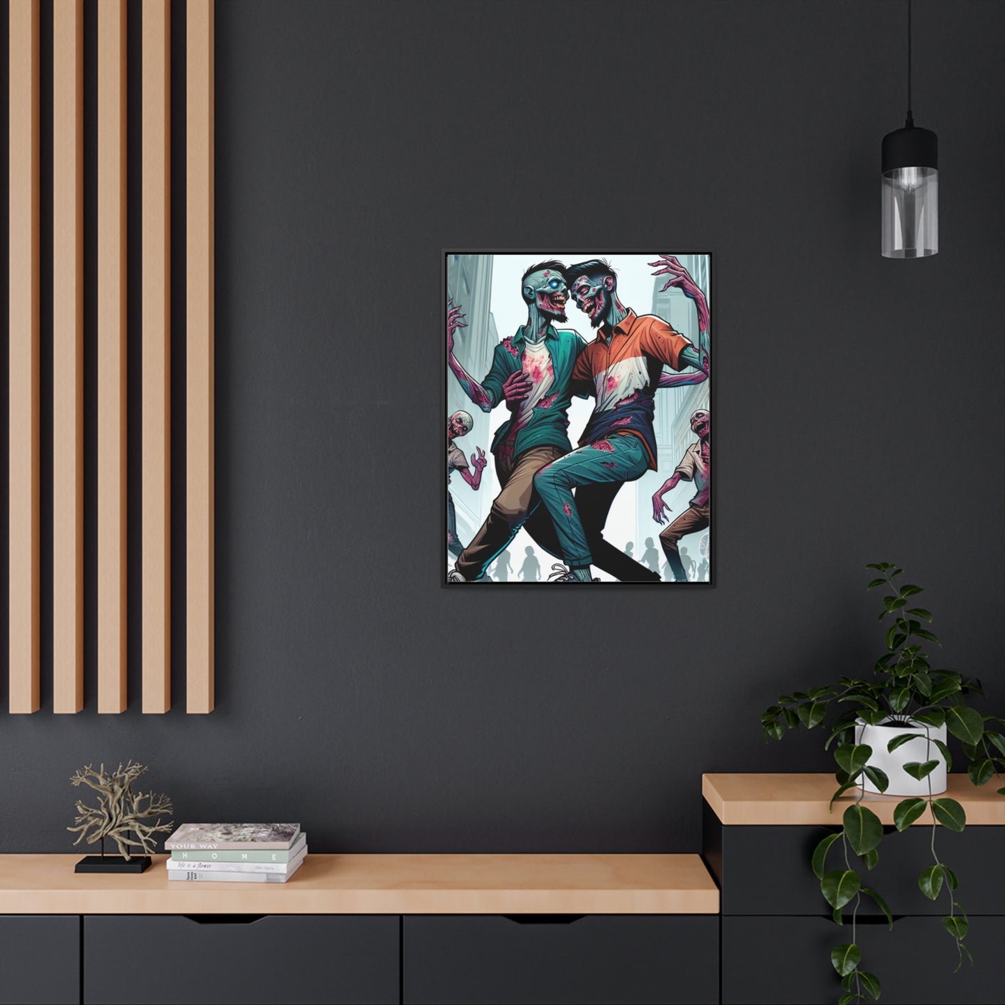 LOVE CONQUERS ALL | Vertical Framed Canvas