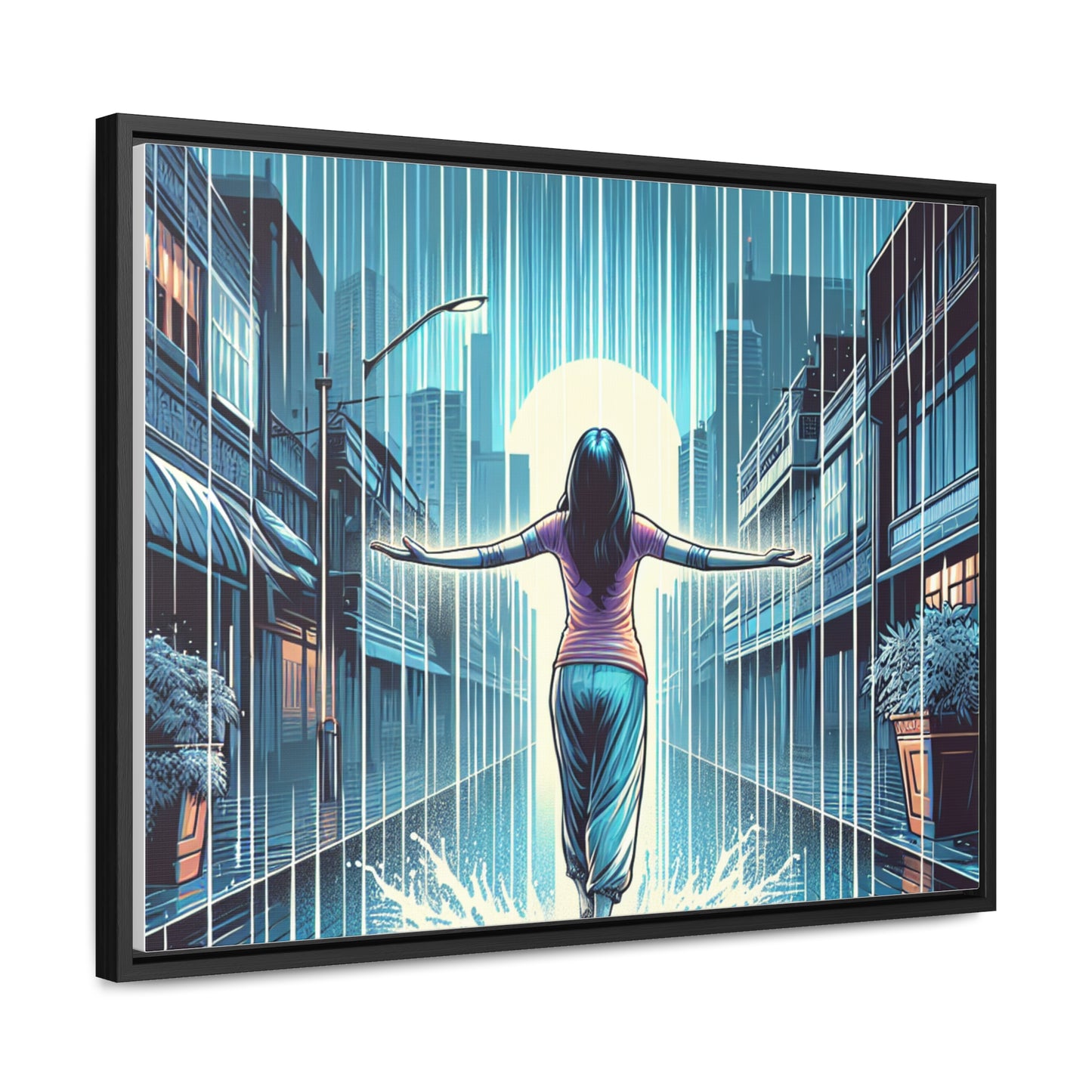 EMBRACE THE STORM | Horizontal Framed Canvas