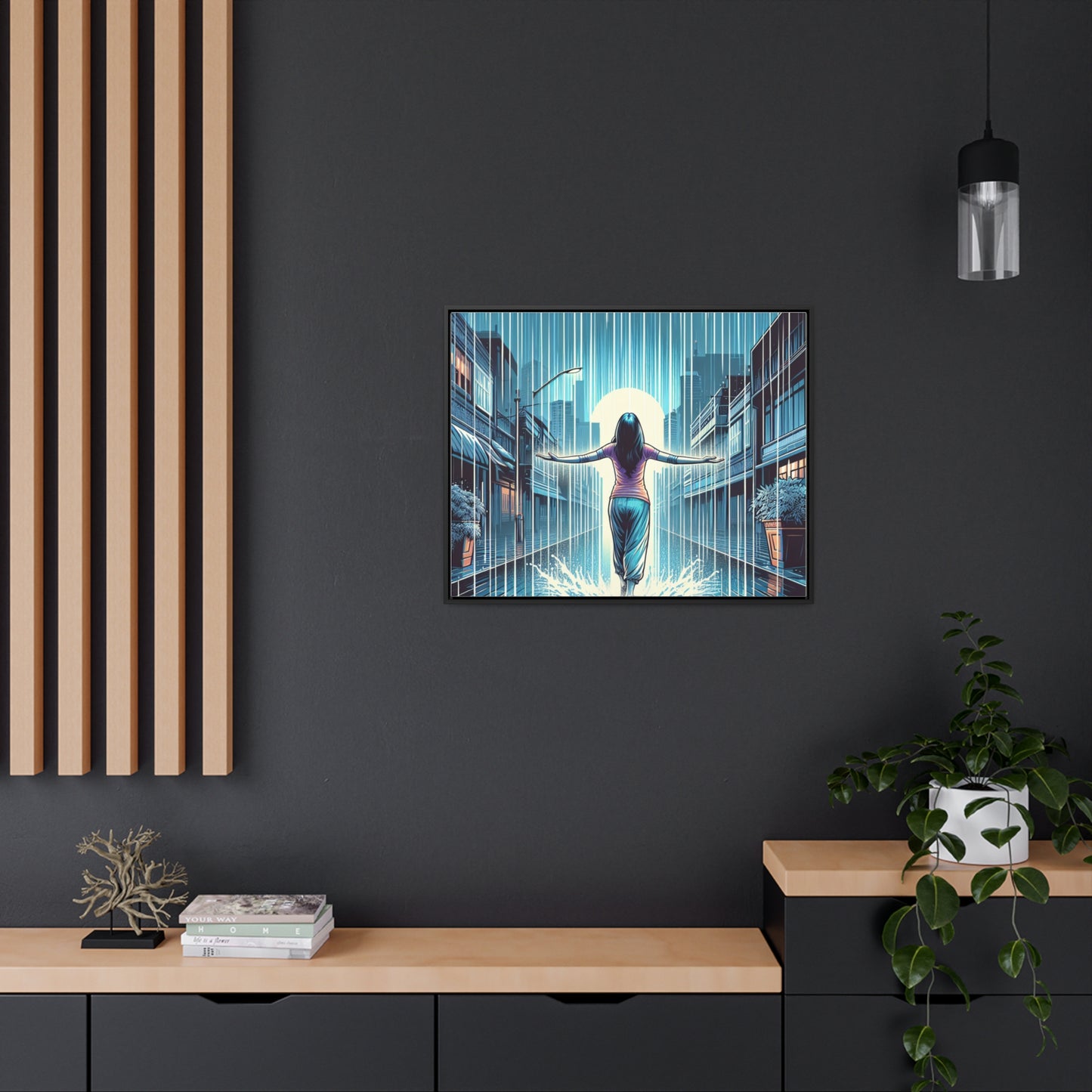 EMBRACE THE STORM | Horizontal Framed Canvas