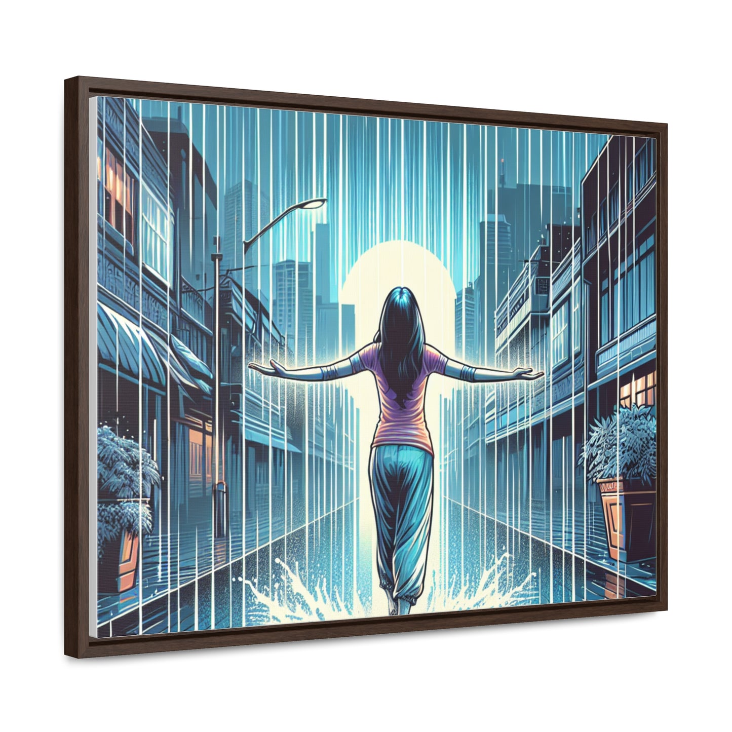 EMBRACE THE STORM | Horizontal Framed Canvas