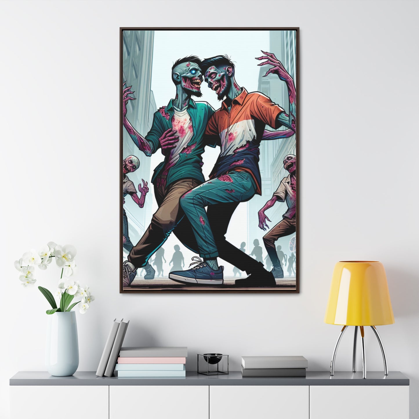 LOVE CONQUERS ALL | Vertical Framed Canvas