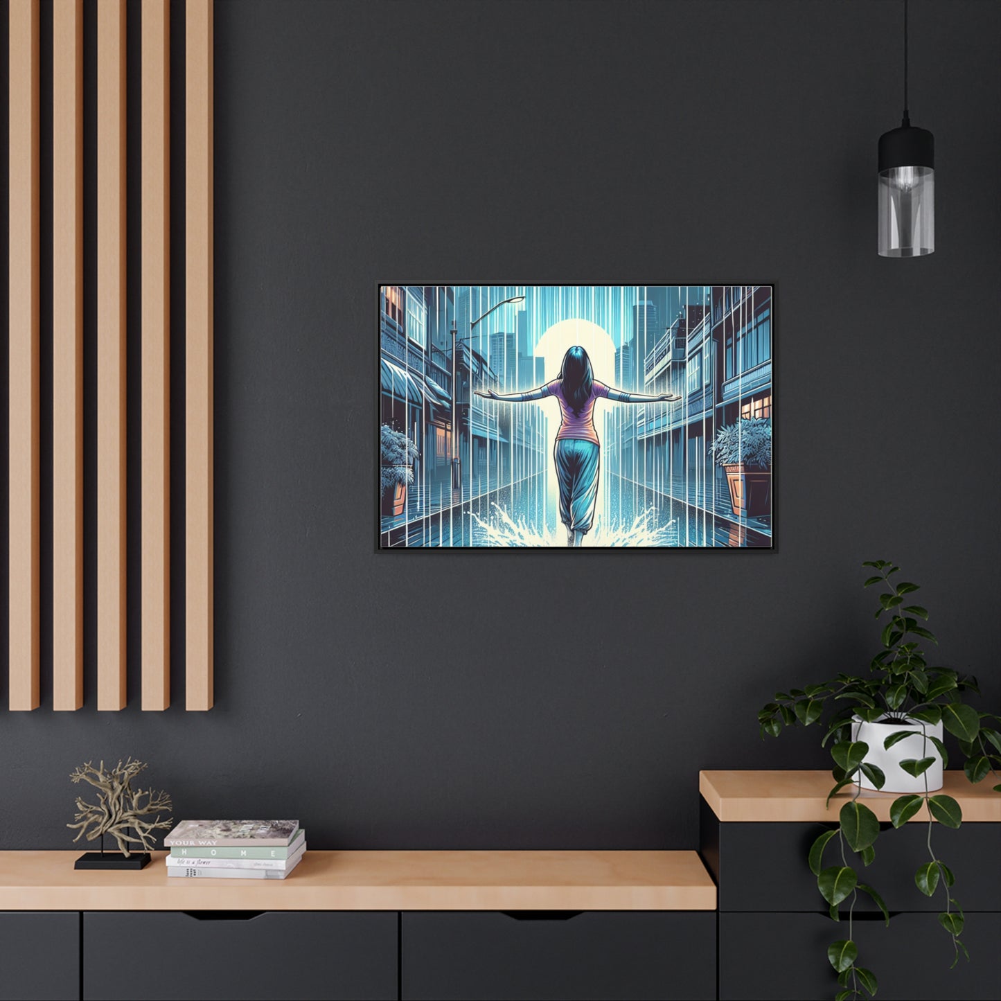 EMBRACE THE STORM | Horizontal Framed Canvas