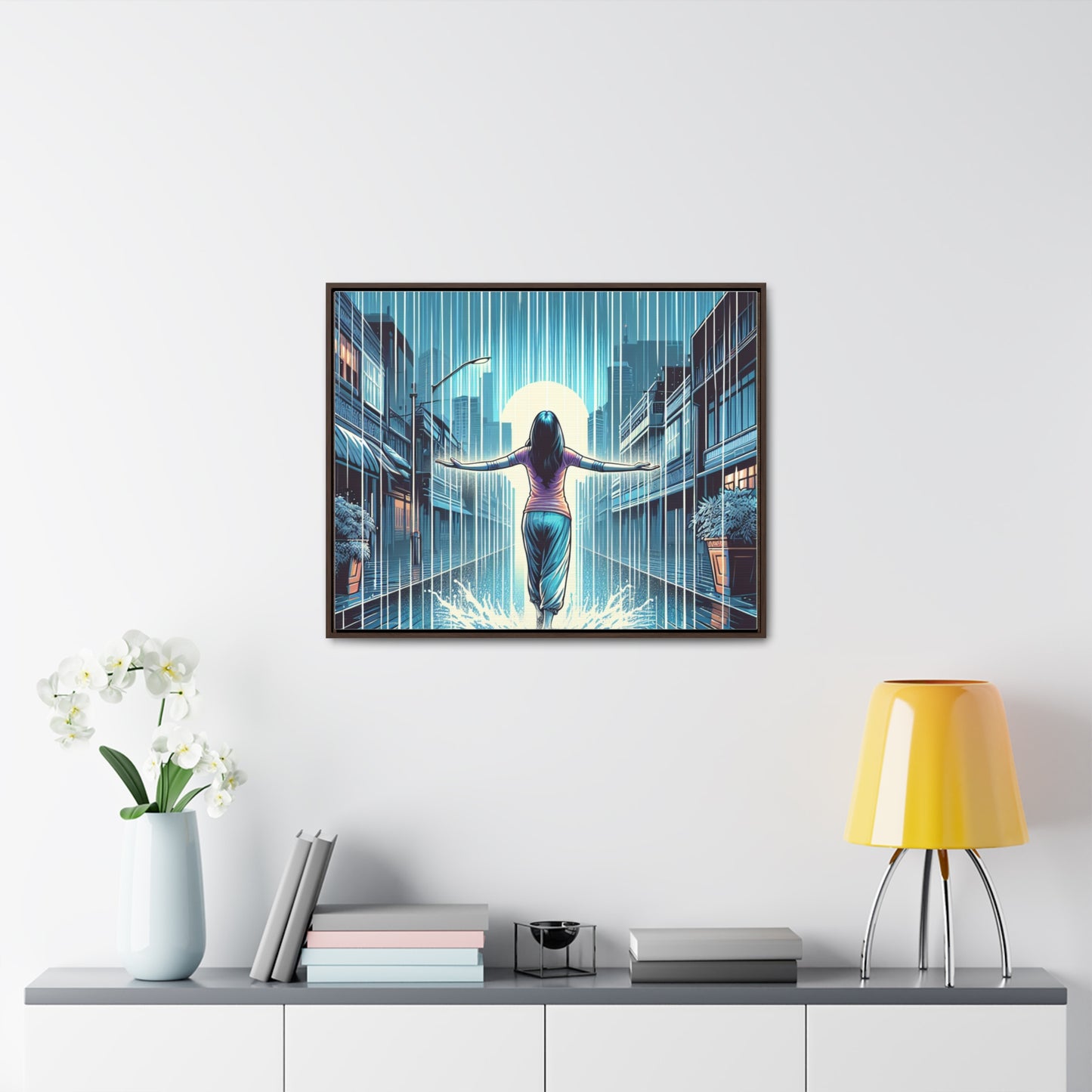 EMBRACE THE STORM | Horizontal Framed Canvas